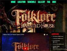 Tablet Screenshot of folklorehauntedhouse.com